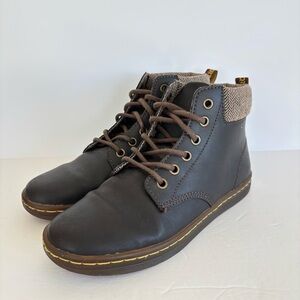 Dr. Martens Maelly Brown Leather Lace Up Boots Ladies 6